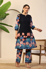 Midnight Lotus Printed Co-ord Set