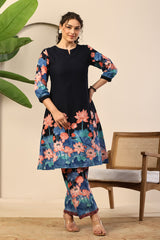 Midnight Lotus Printed Co-ord Set