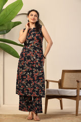 Midnight Blossom Printed Co-ord Set