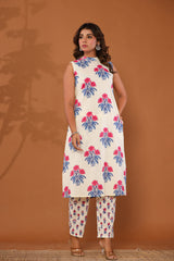 Ivory Garden Sleeveless Co- Ord Set
