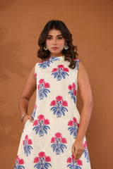 Ivory Garden Sleeveless Co- Ord Set