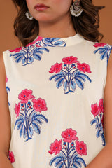 Ivory Garden Sleeveless Co- Ord Set