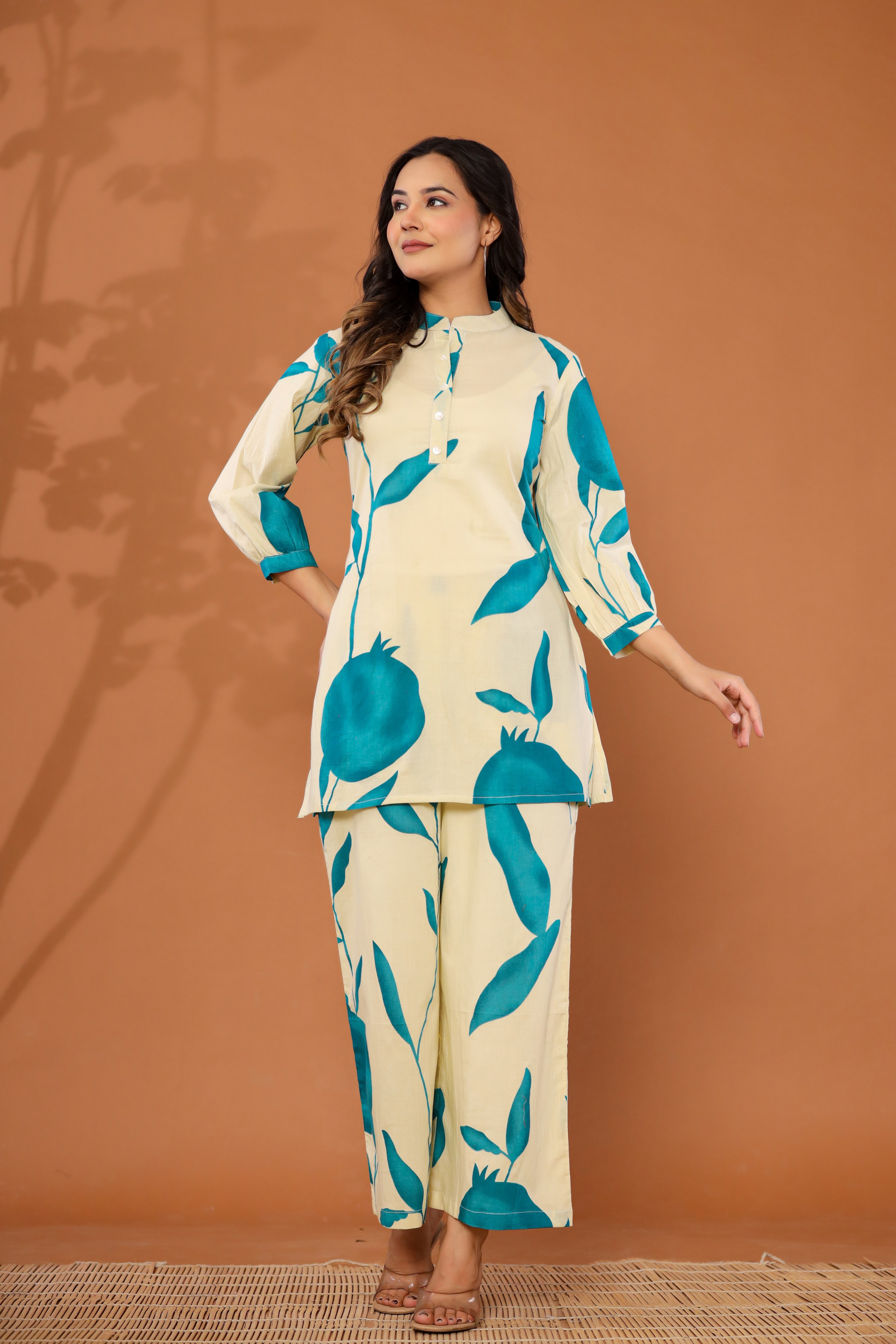 Blue Dusk High-Neck Co-ord Set