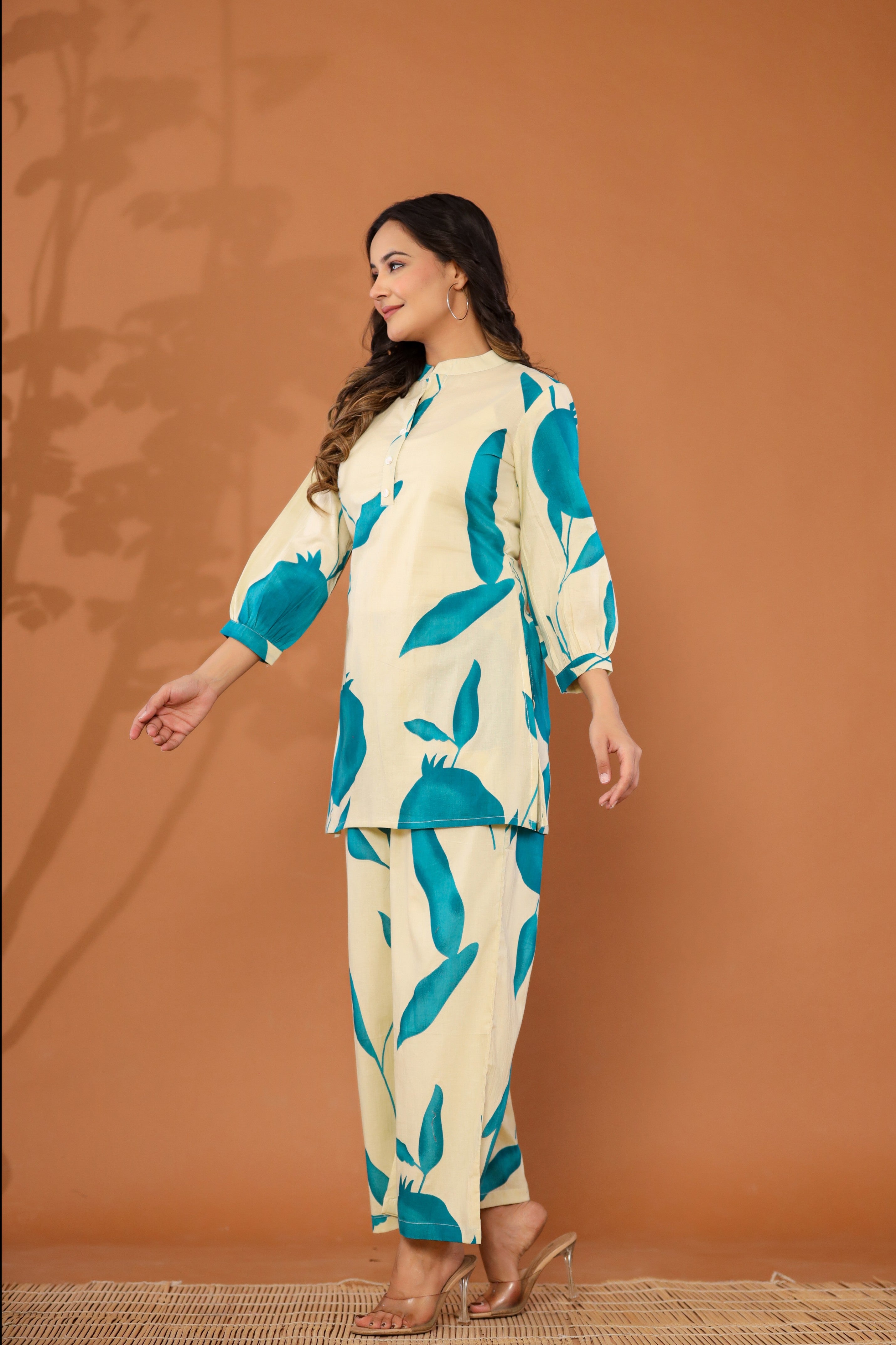 Blue Dusk High-Neck Co-ord Set