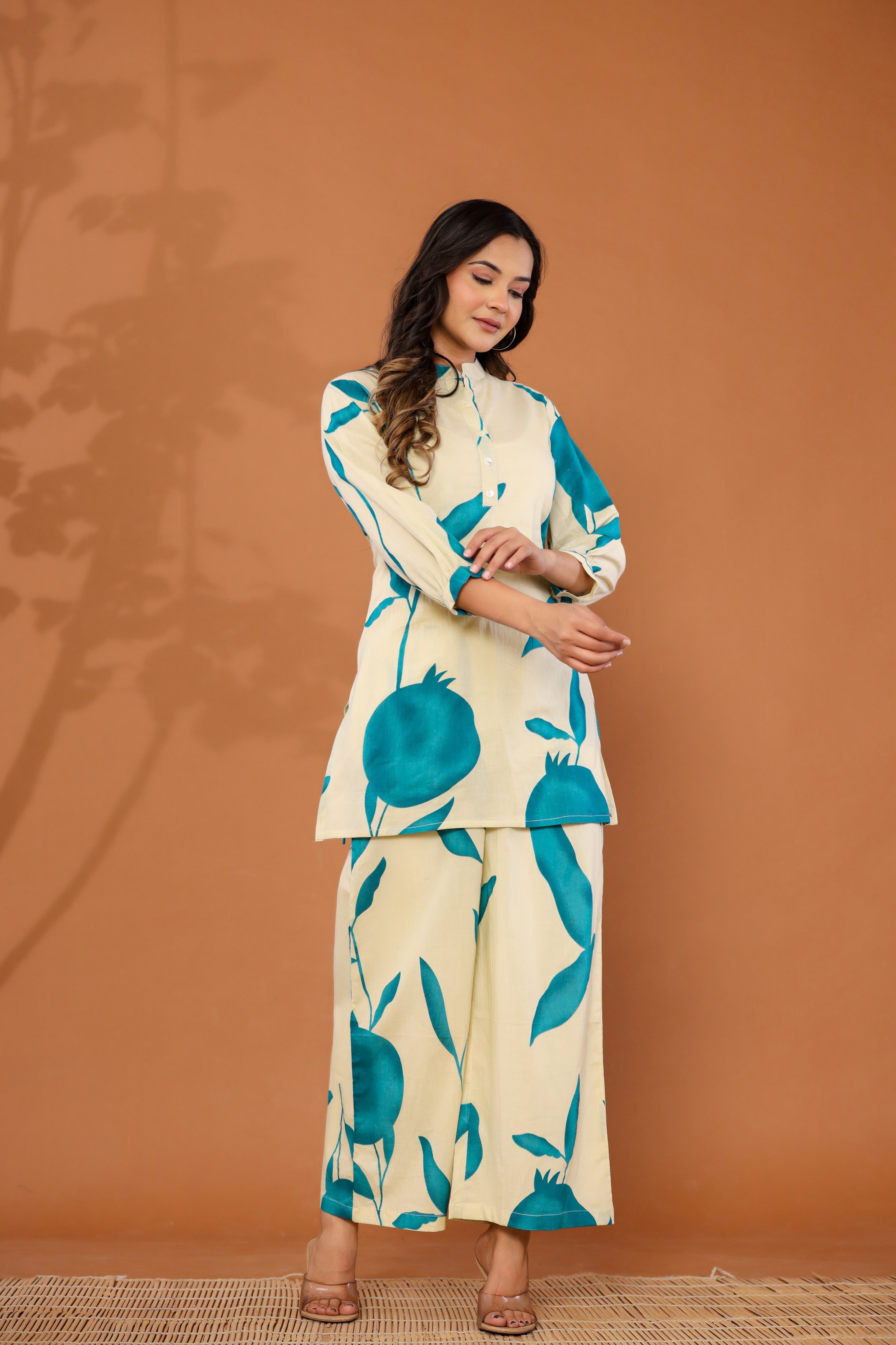 Blue Dusk High-Neck Co-ord Set