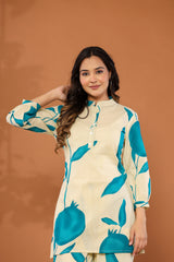 Blue Dusk High-Neck Co-ord Set