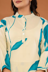 Blue Dusk High-Neck Co-ord Set