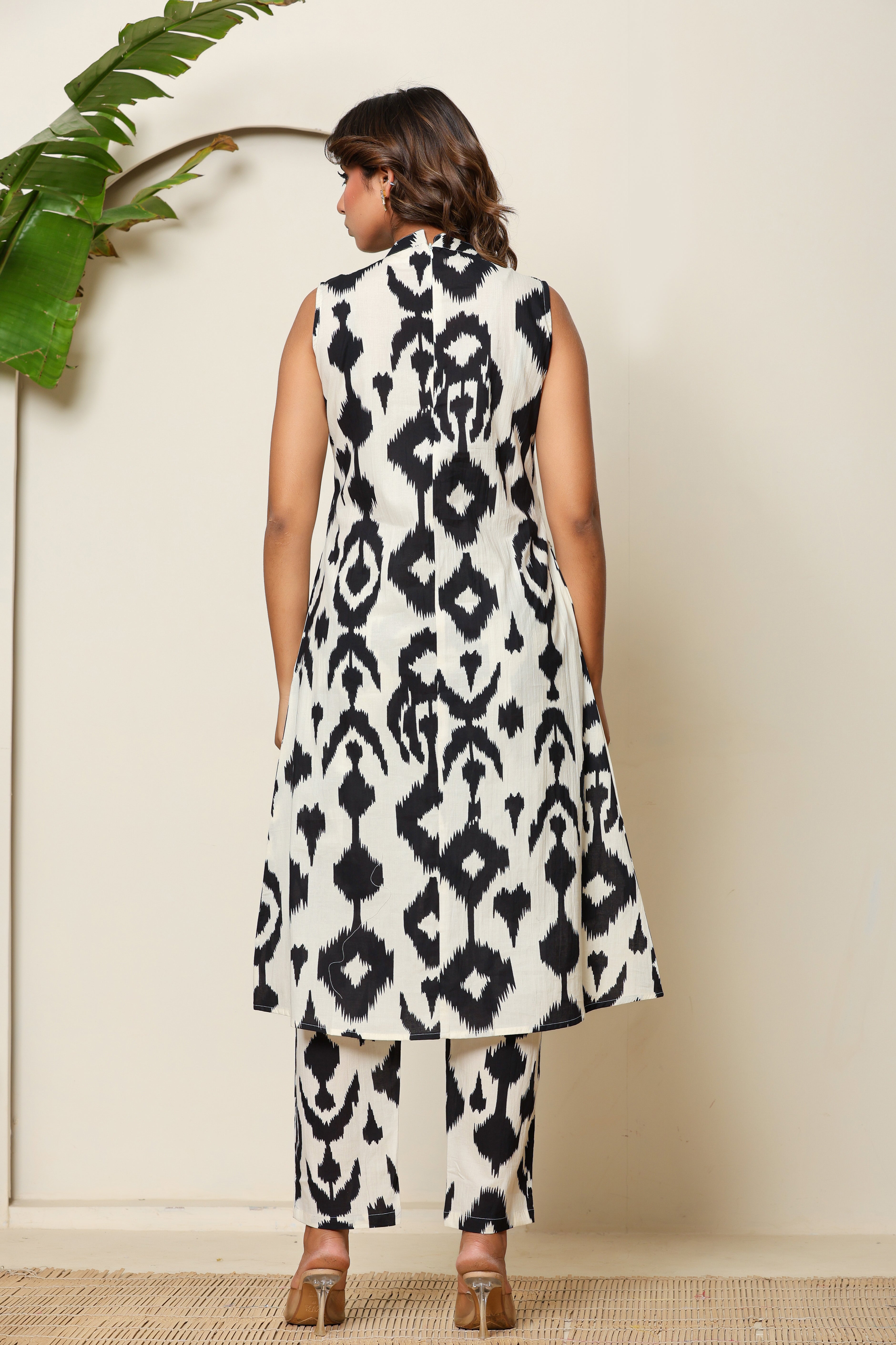 Monochrome Mirage Ikat Co-Ord Set