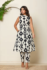 Monochrome Mirage Ikat Co-Ord Set