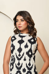 Monochrome Mirage Ikat Co-Ord Set