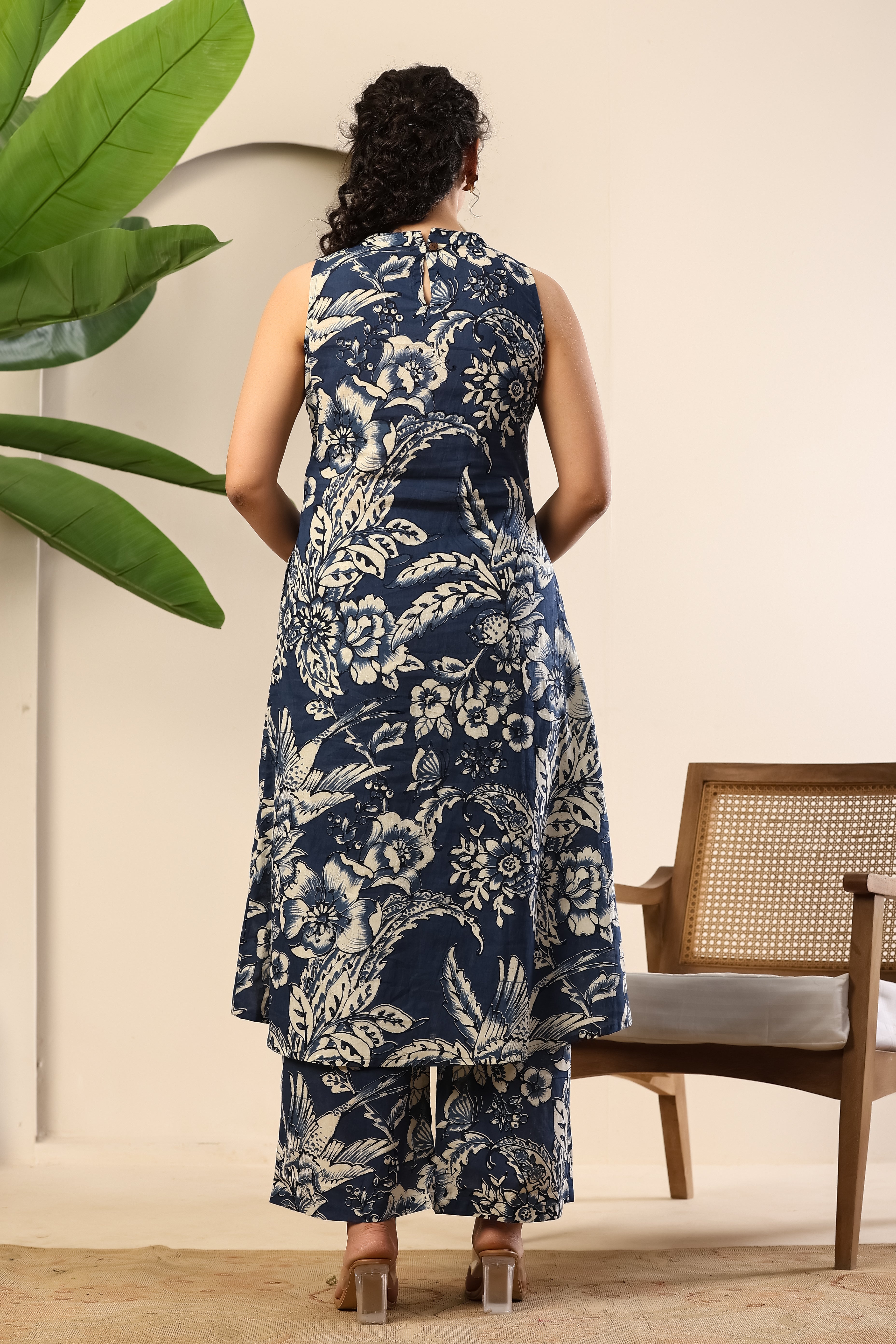 Indigo Bloom Printed Co-ord Set