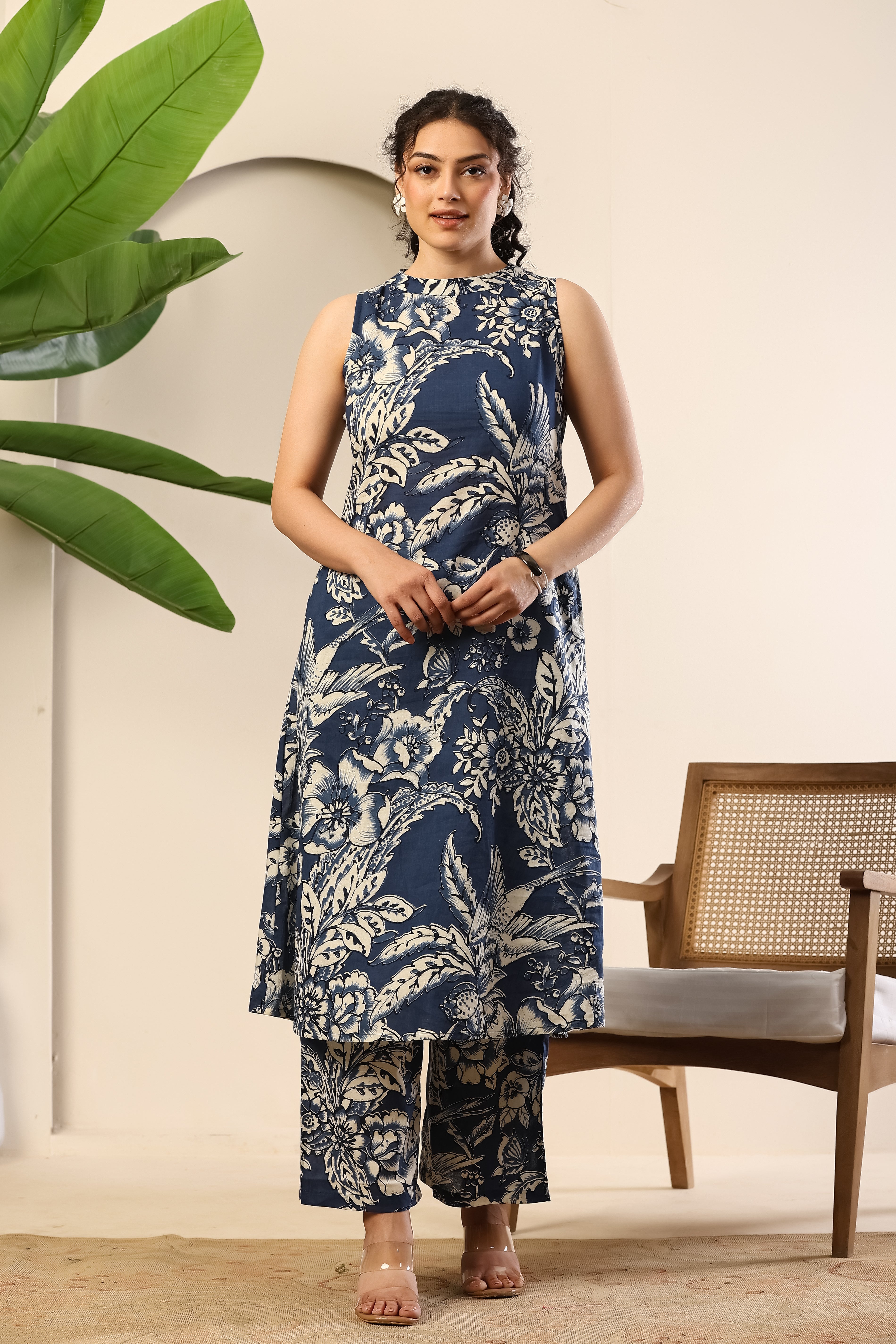 Indigo Bloom Printed Co-ord Set