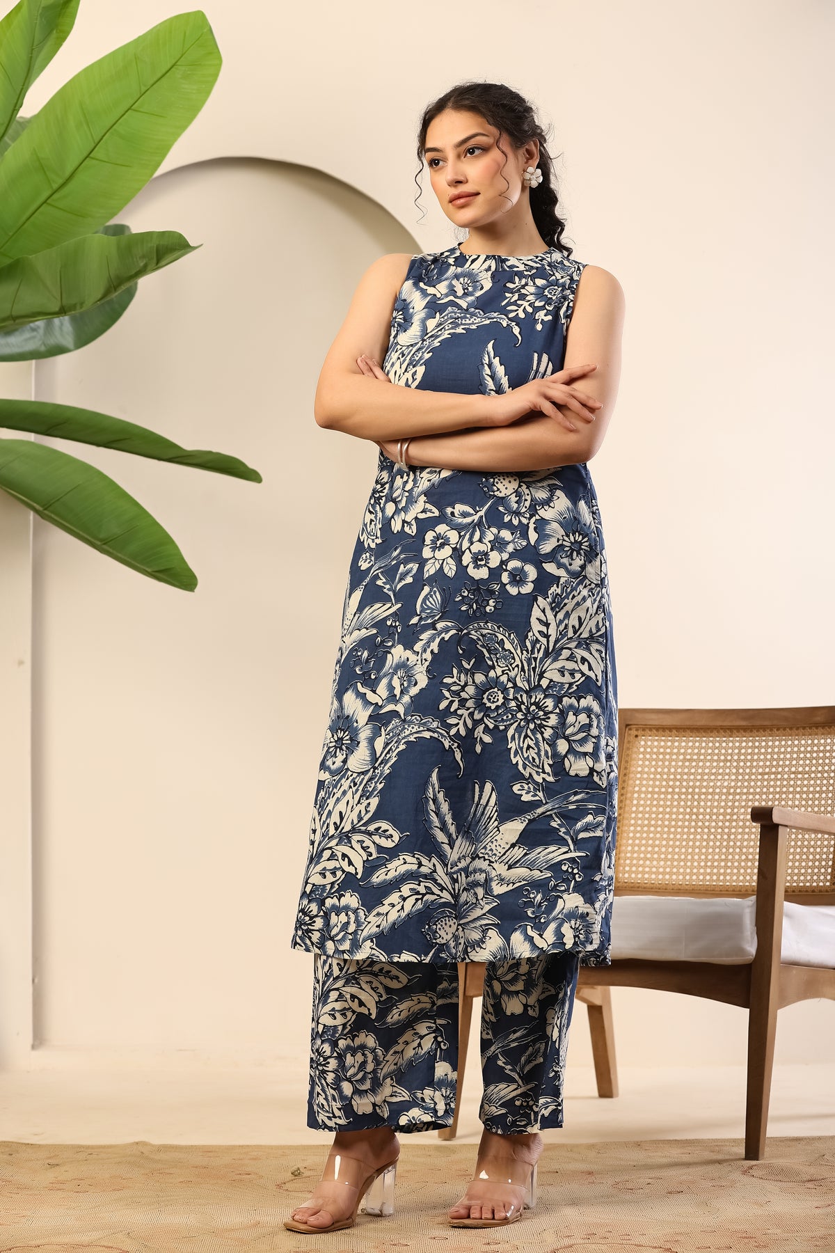 Indigo Bloom Printed Co-ord Set