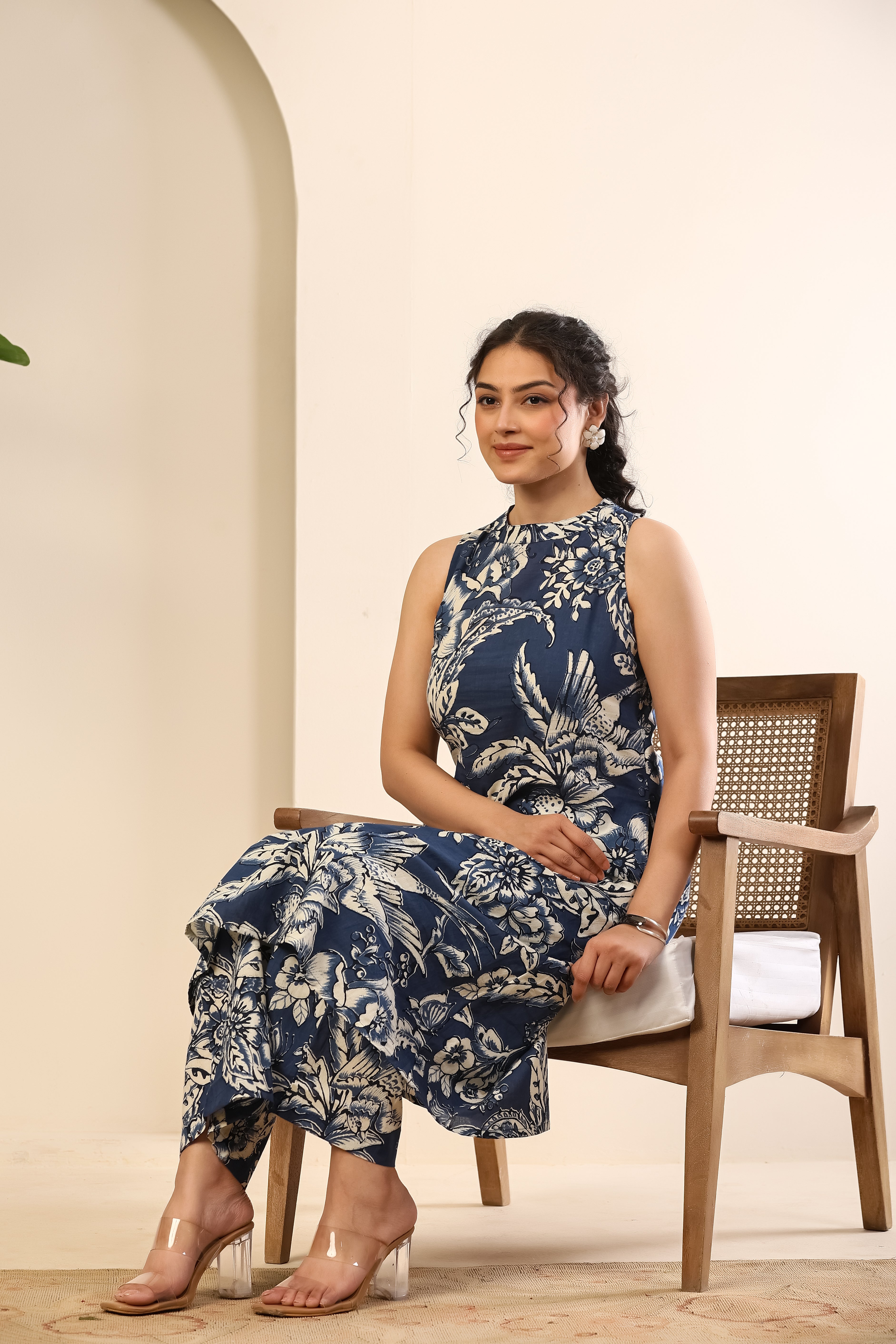 Indigo Bloom Printed Co-ord Set