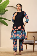 Midnight Lotus Printed Co-ord Set