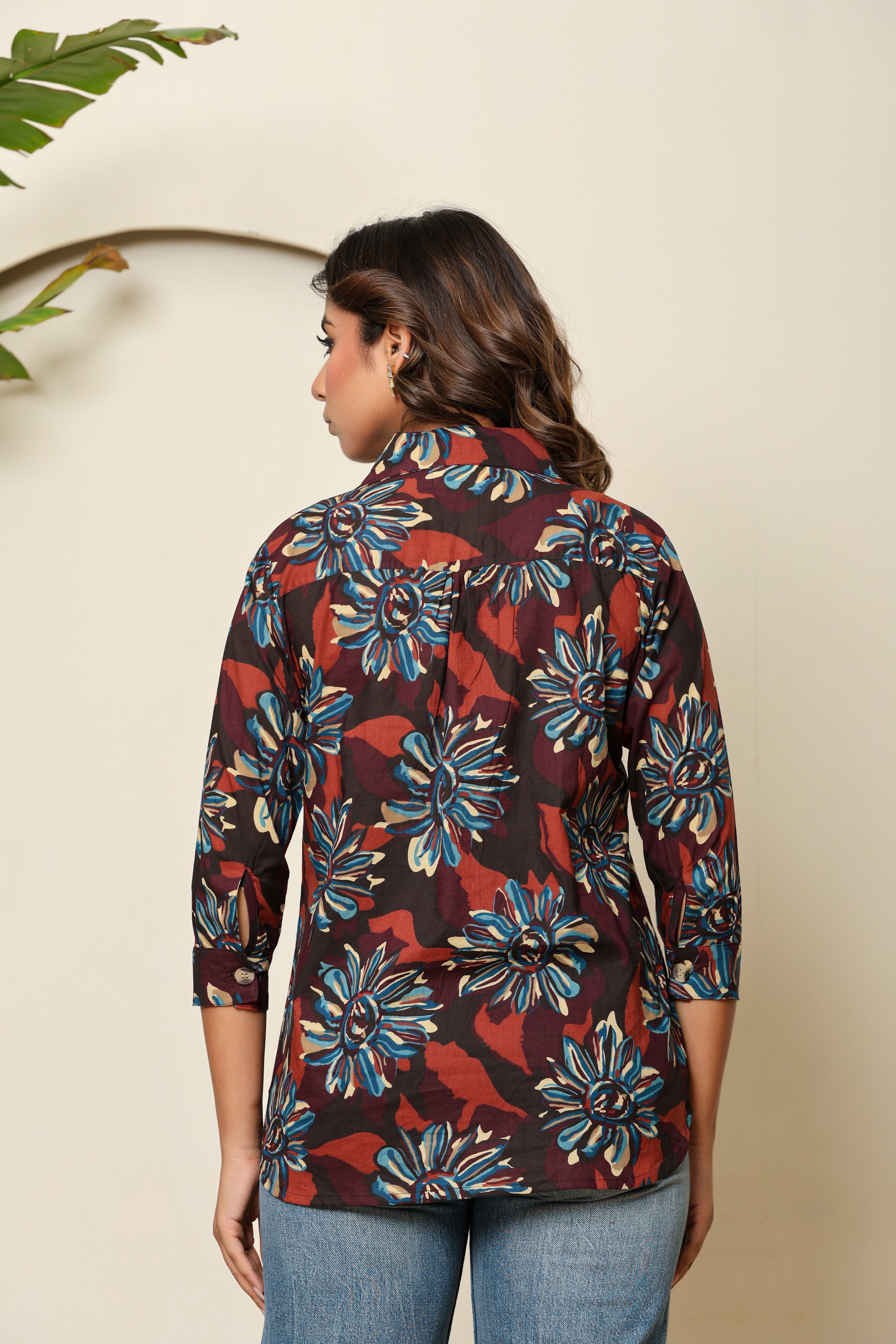 Dusky Bloom Henley Shirt