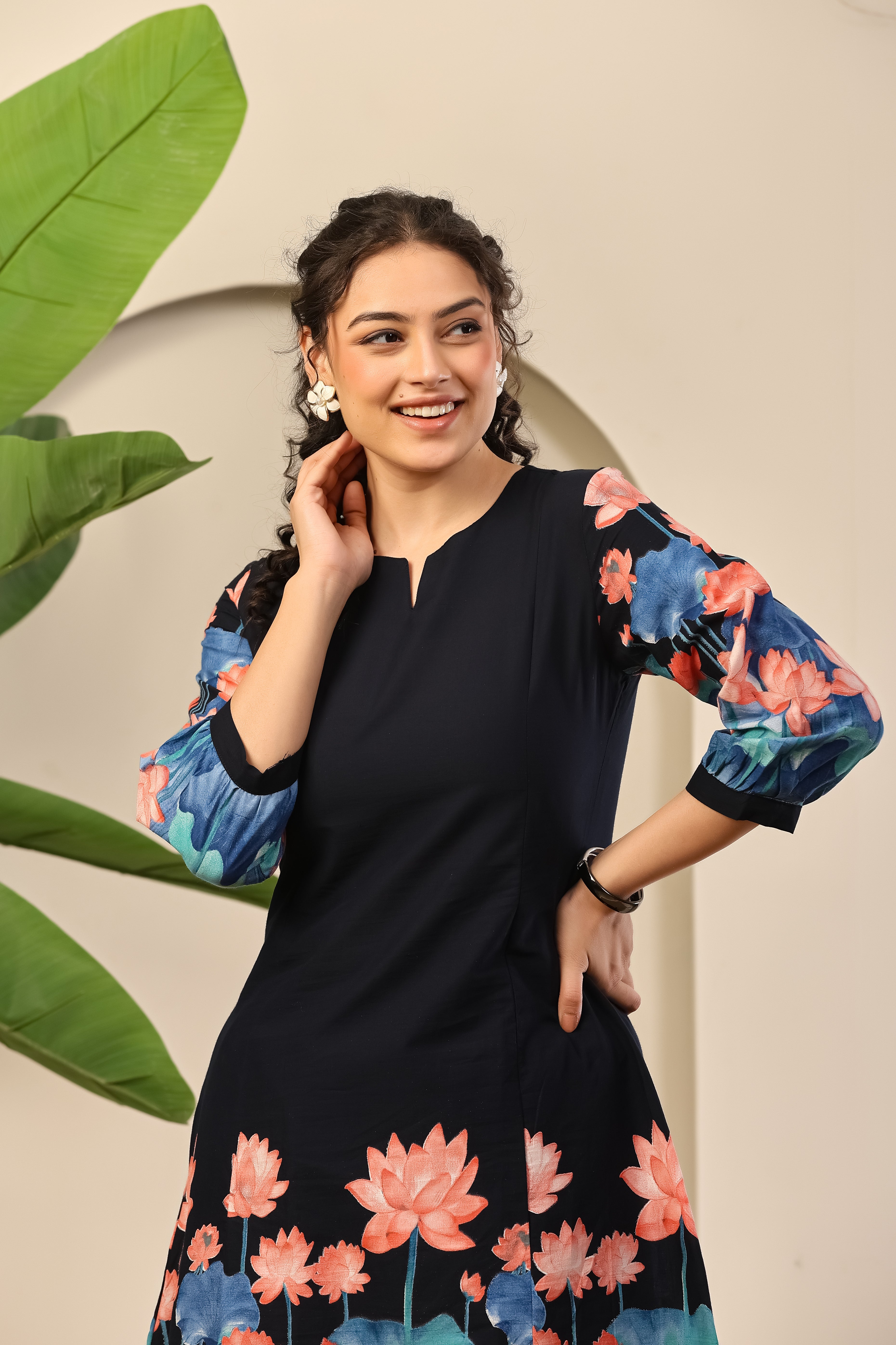 Midnight Lotus Printed Co-ord Set