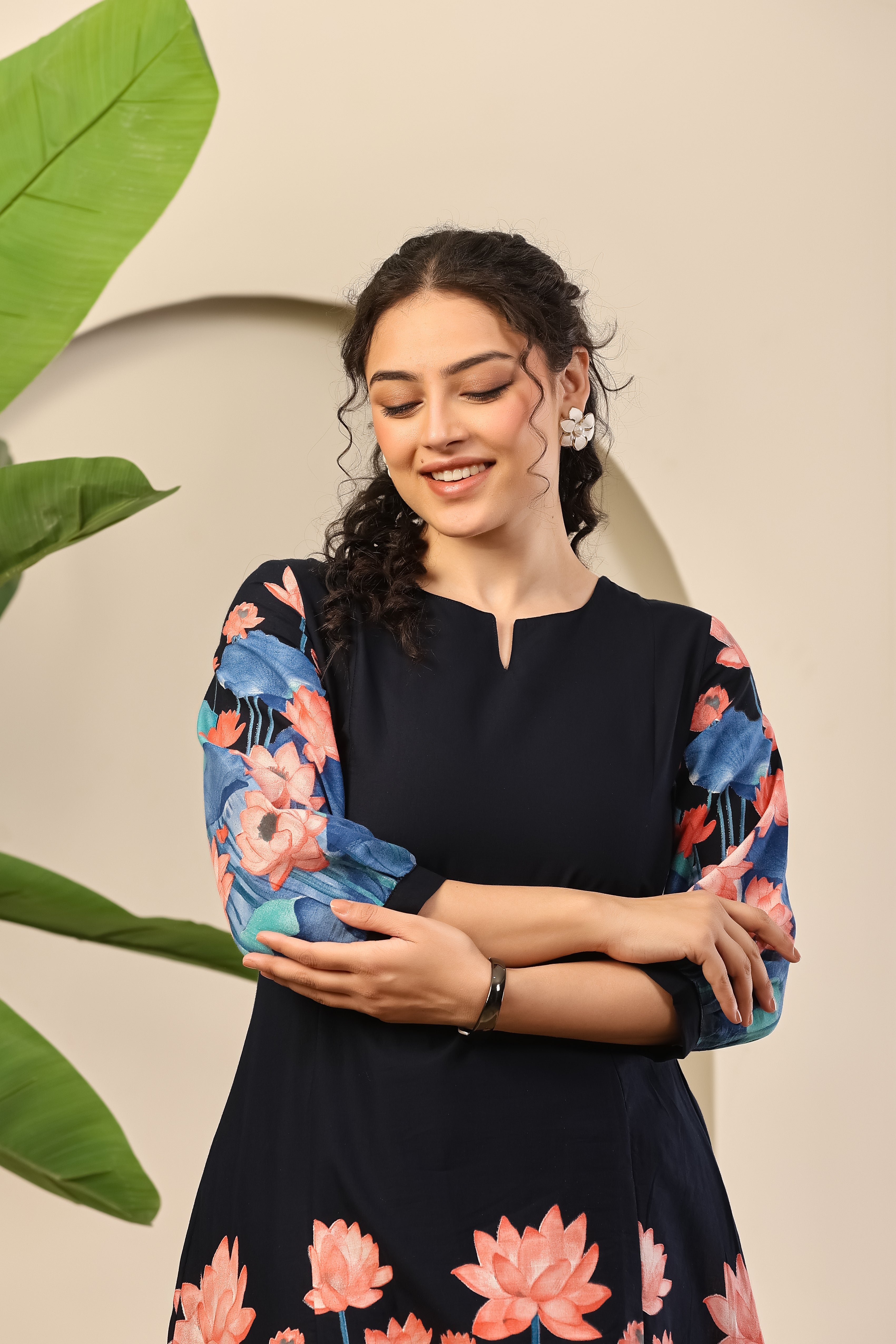 Midnight Lotus Printed Co-ord Set