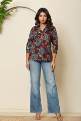 Dusky Bloom Henley Shirt
