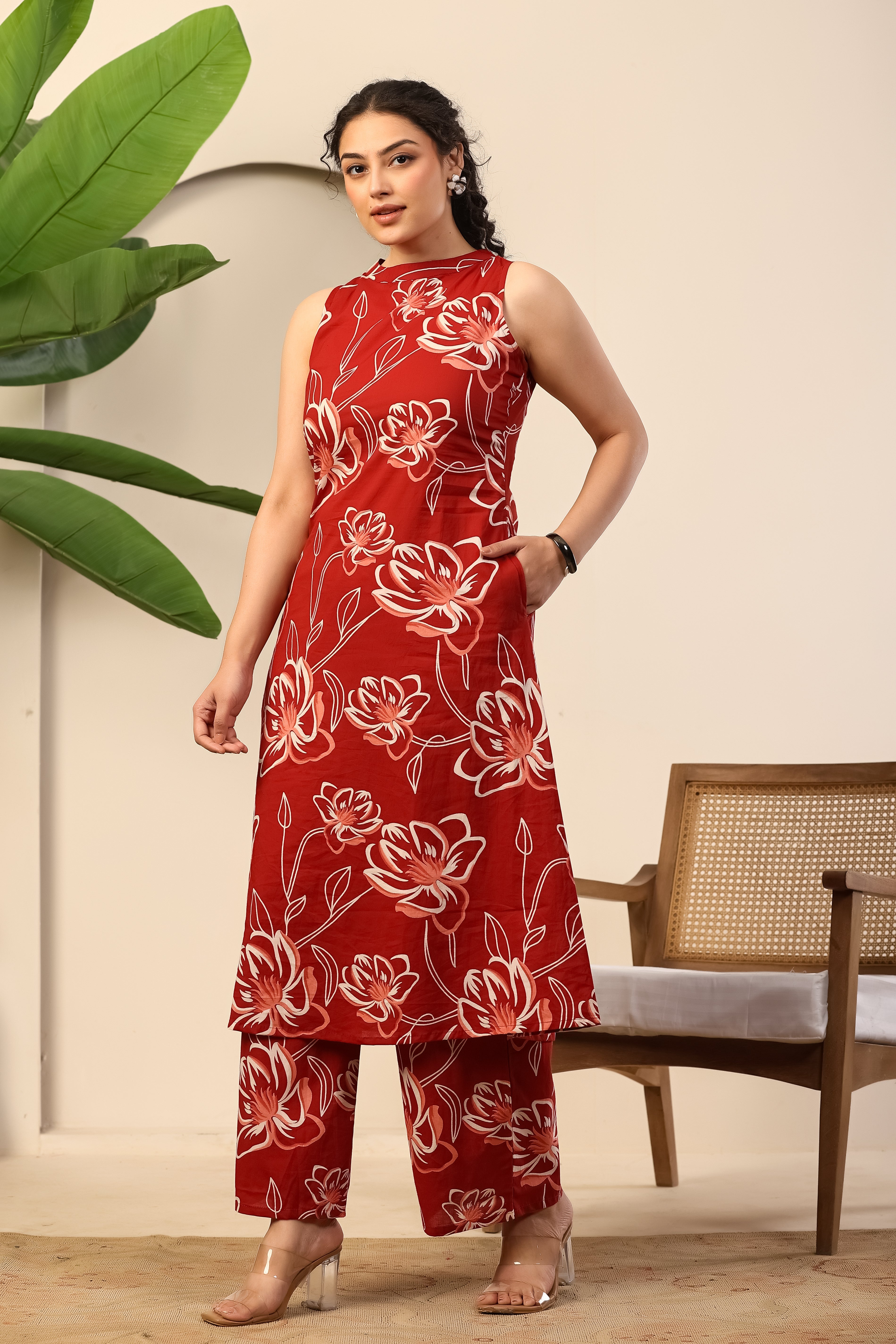 Scarlet Bloom Printed Co-ord Set