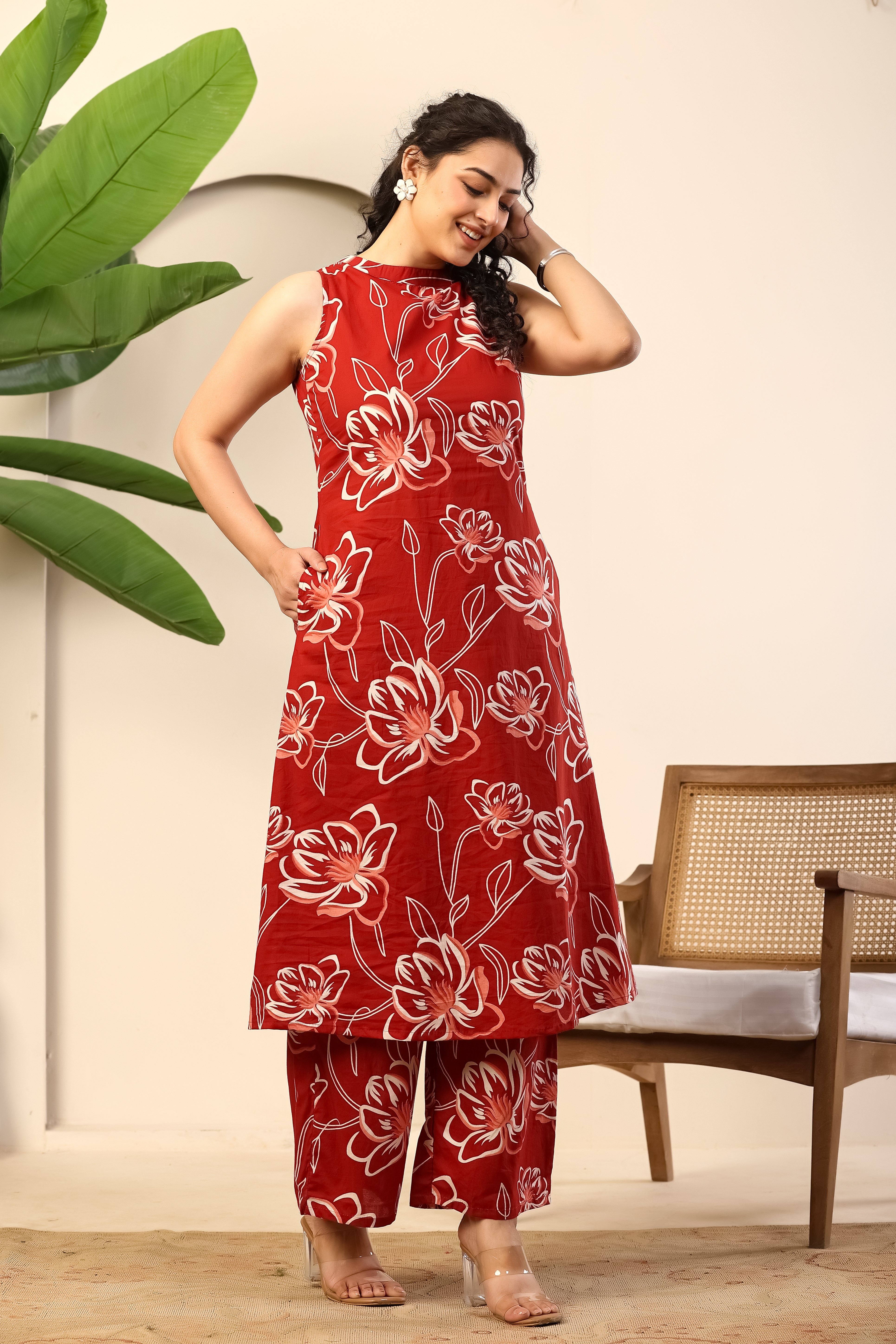 Scarlet Bloom Printed Co-ord Set