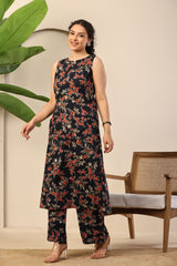 Midnight Blossom Printed Co-ord Set