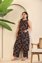 Midnight Blossom Printed Co-ord Set