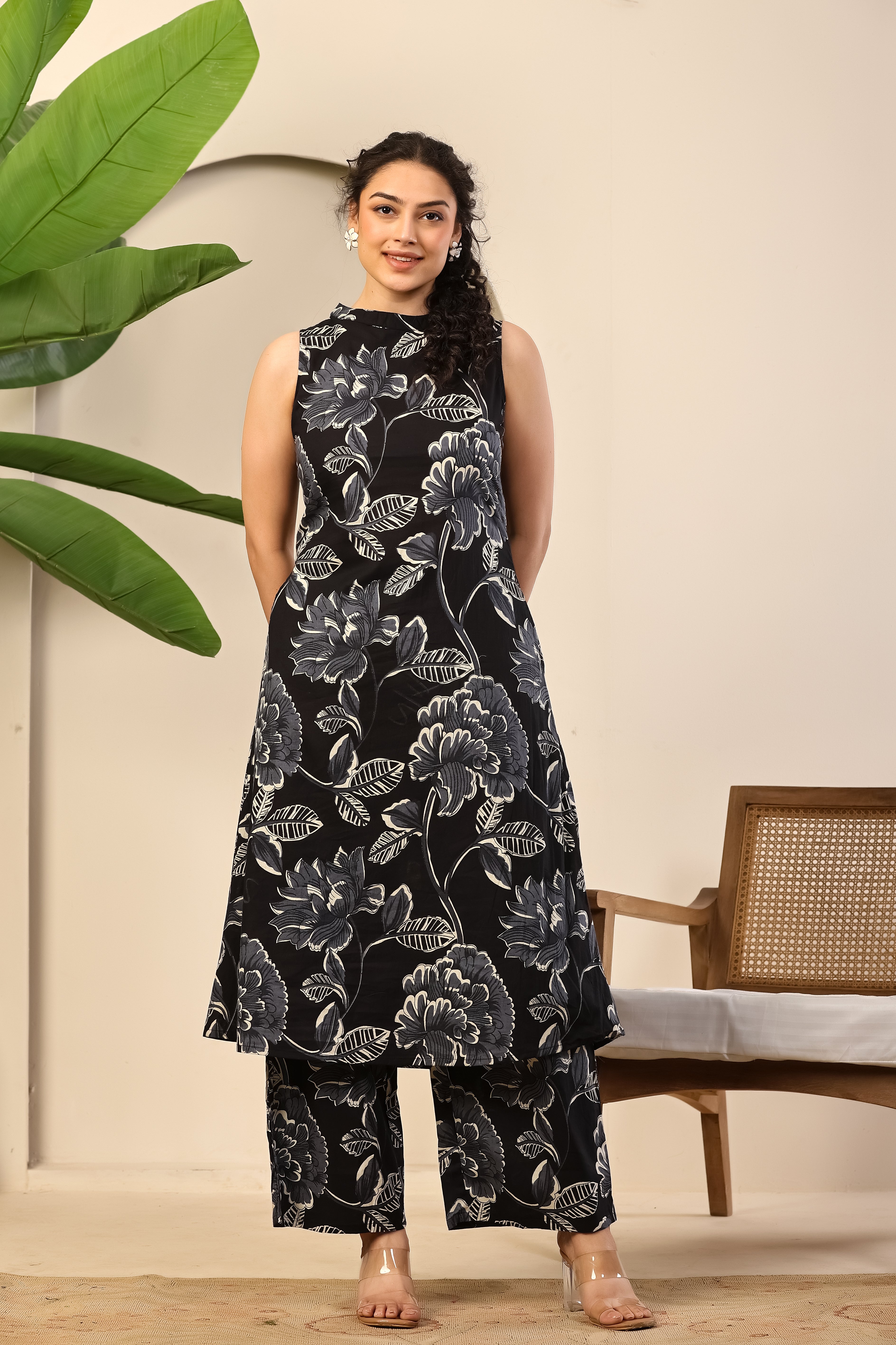 Noir Bloom Printed Co-ord Set