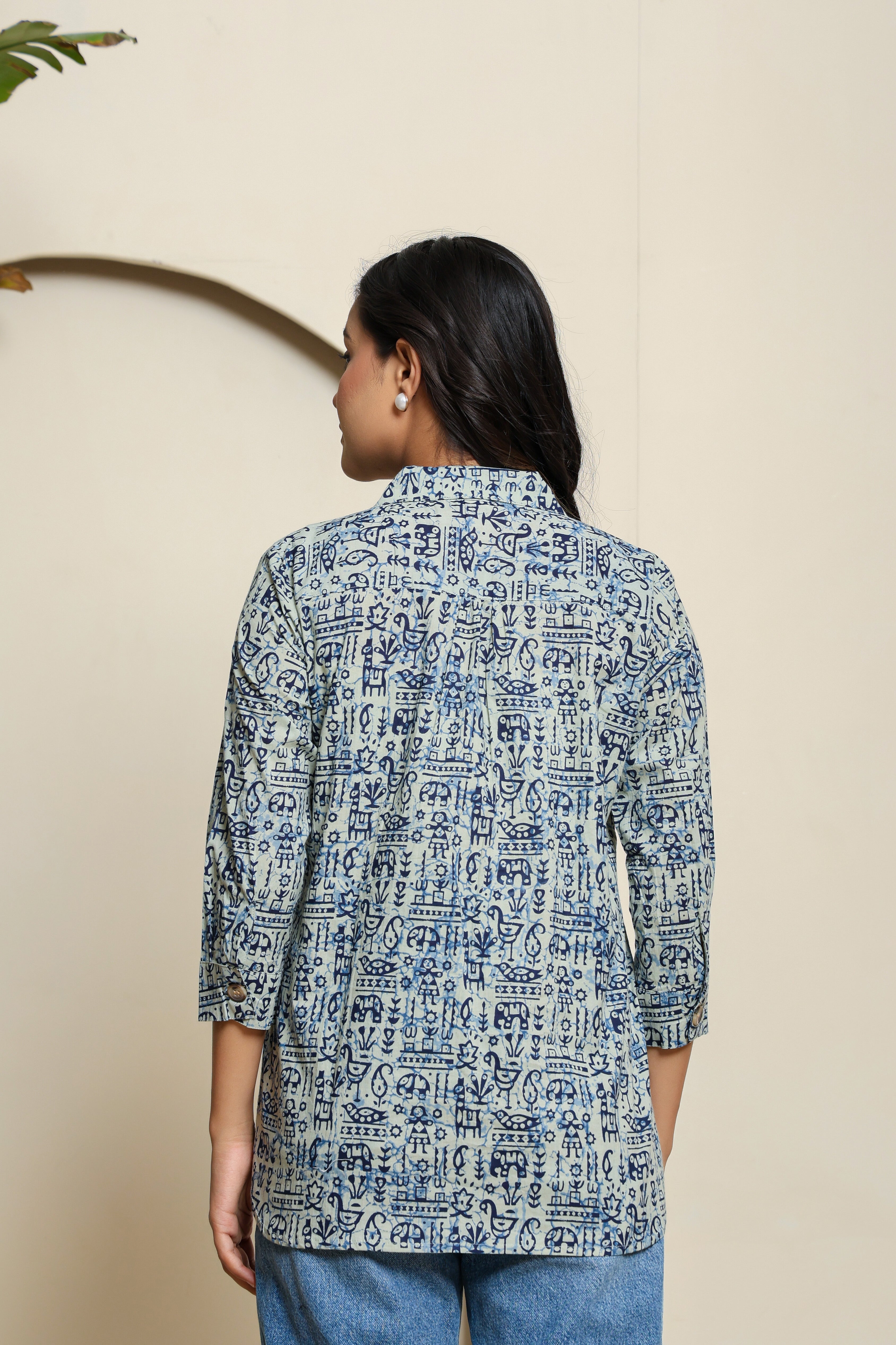 Sky Drift Henley Shirt