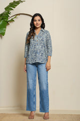 Sky Drift Henley Shirt