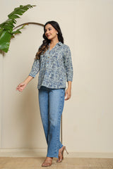 Sky Drift Henley Shirt