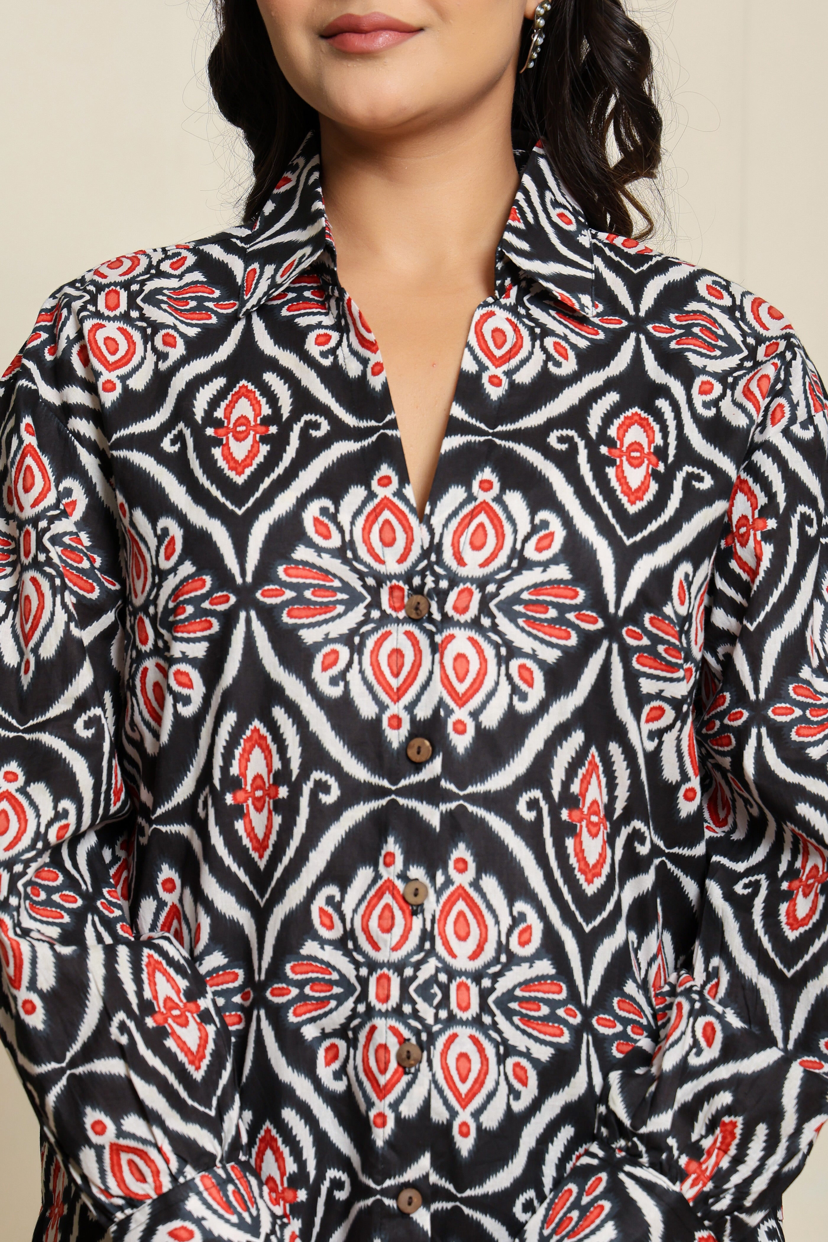 Midnight Groove Cotton Shirt