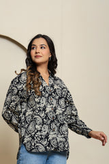 Noir Pulse Cotton Shirt