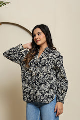 Noir Pulse Cotton Shirt