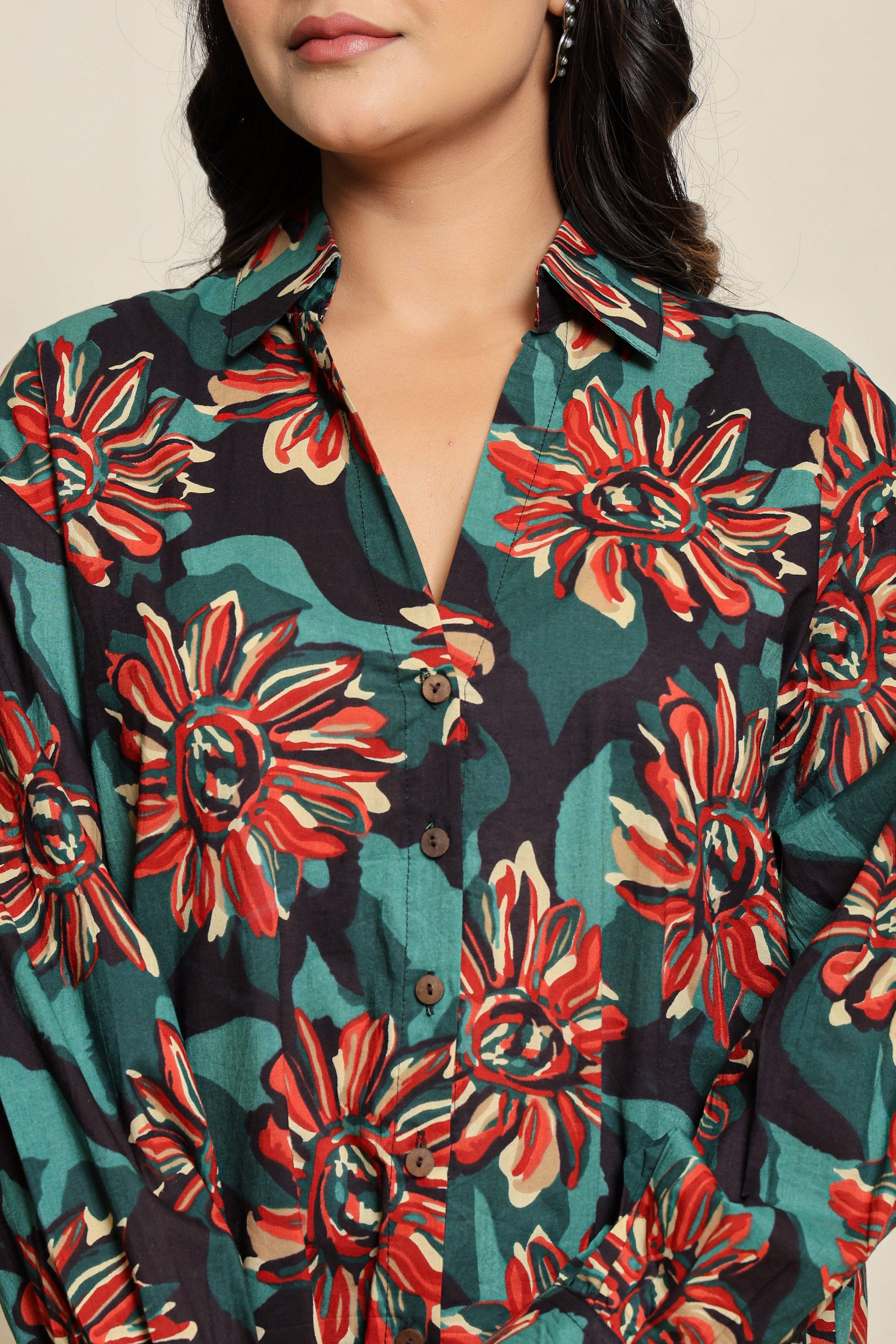 FloraHue Cotton Shirt
