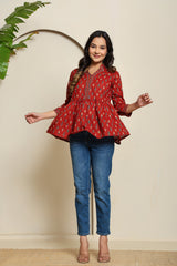 Ruby Bloom Peplum Top
