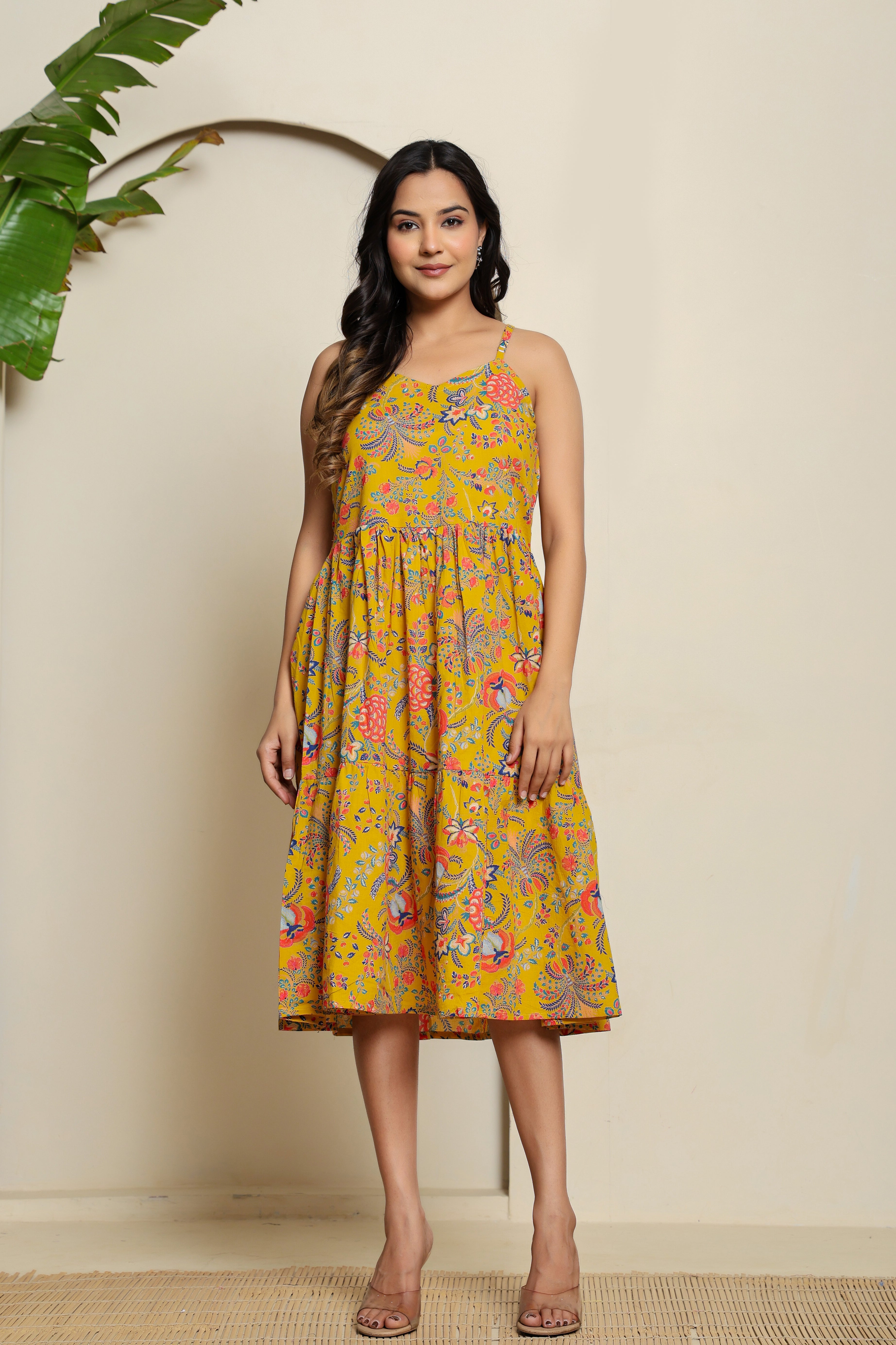 Sunflower Kiss Spaghetti Dress