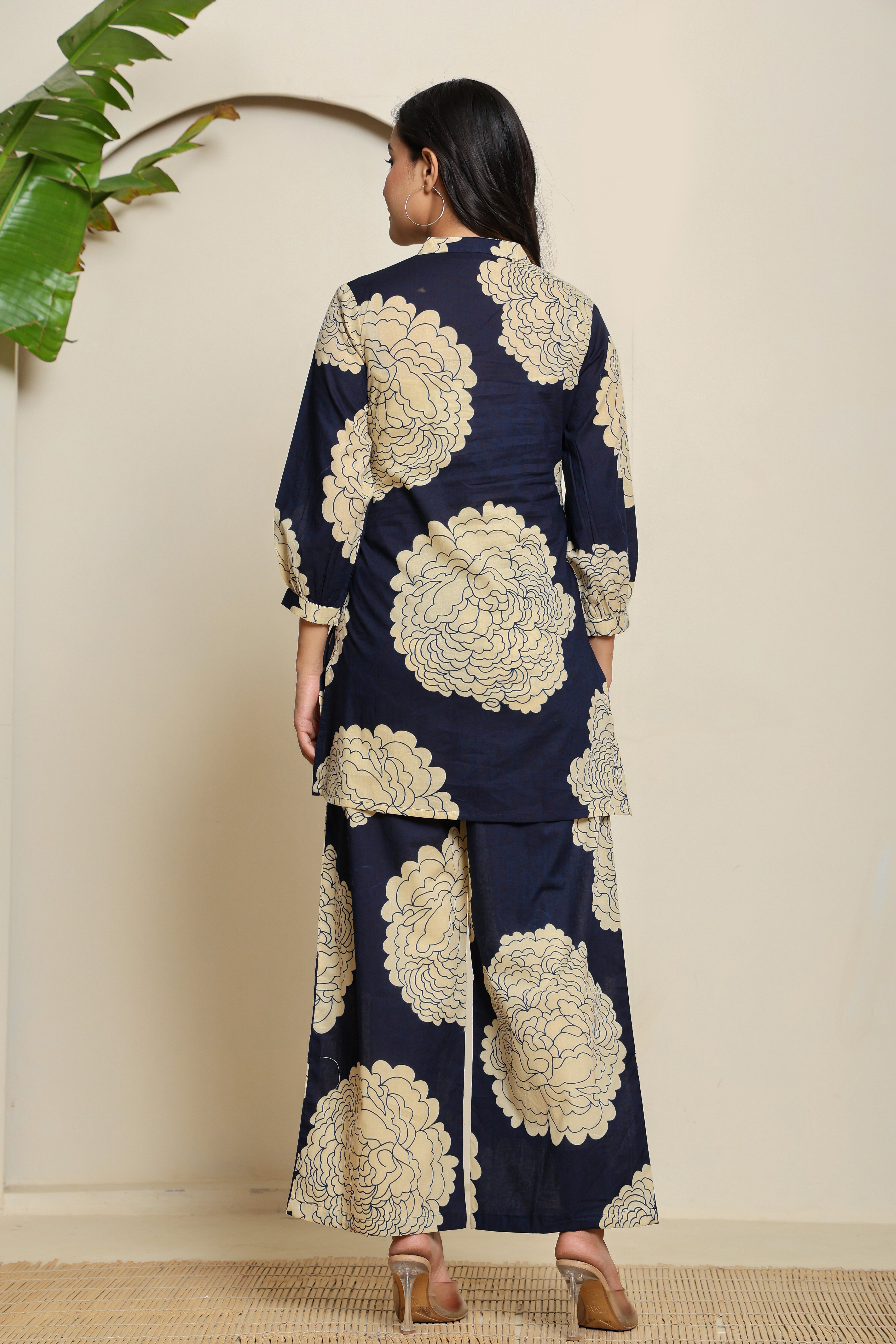 Moonlit Bloom High Neck Co-ord Set