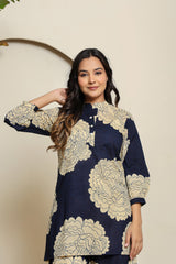 Moonlit Bloom High Neck Co-ord Set
