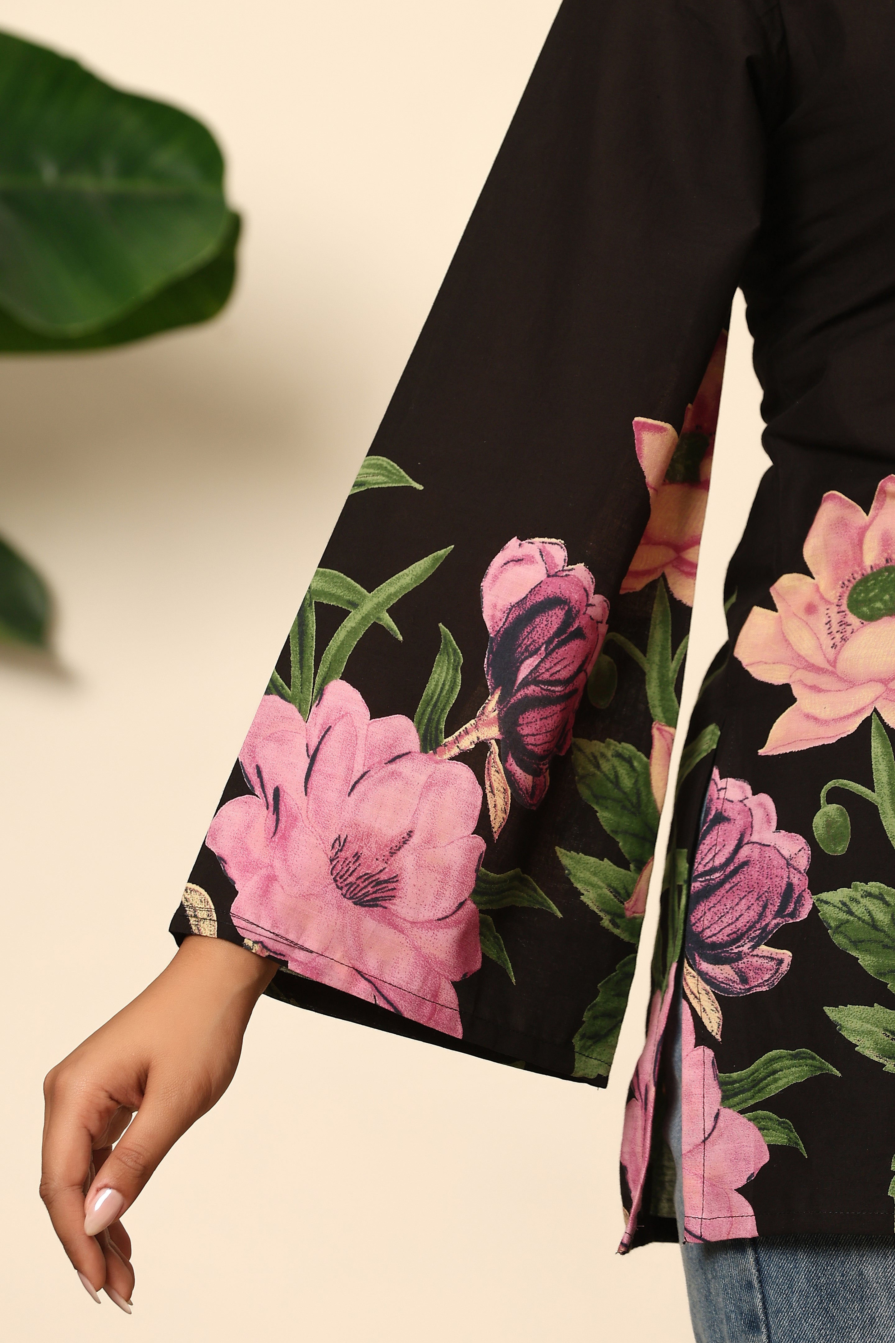 Midnight Bloom Statement Top