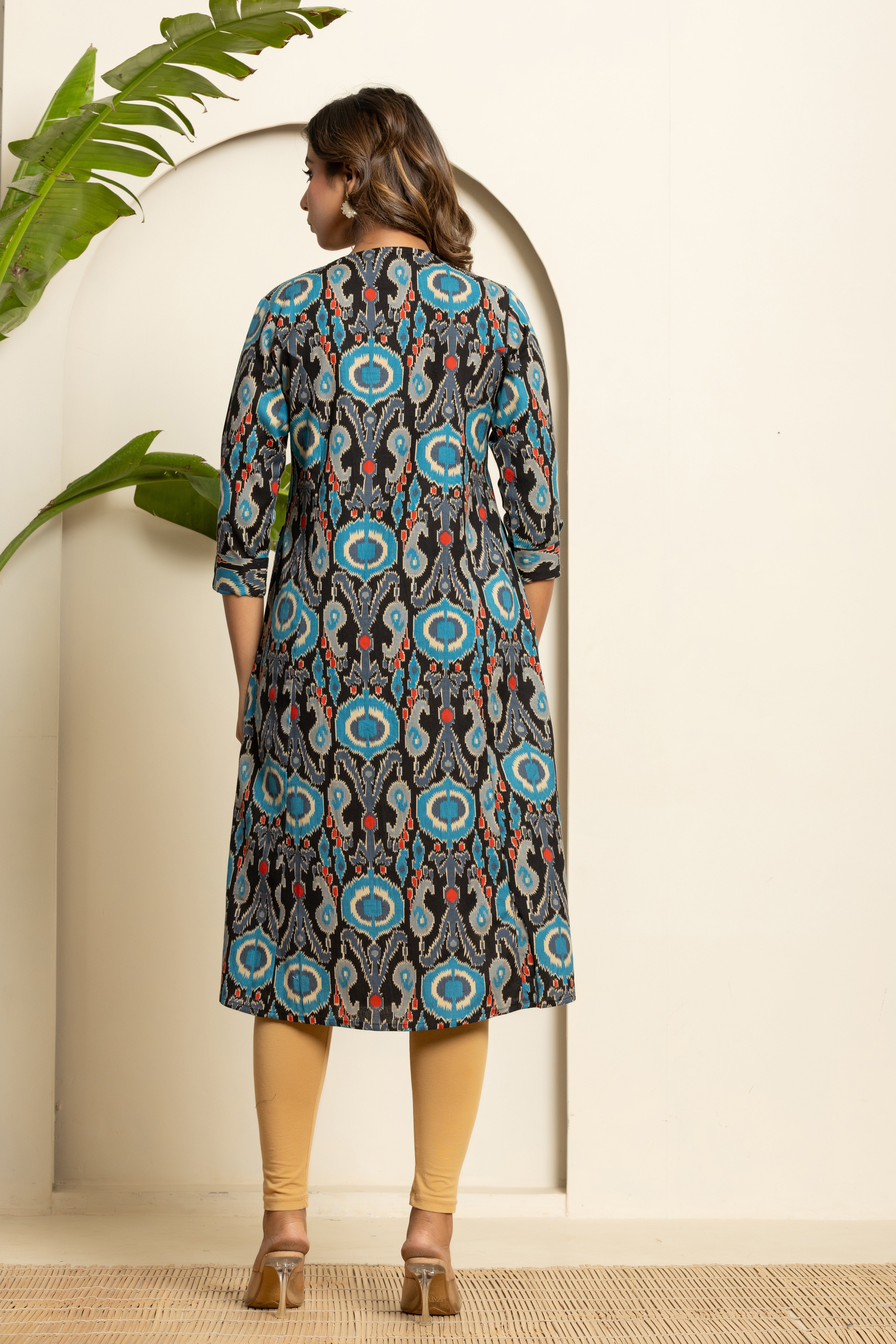 Boho Ikat Print A-Line Kurti