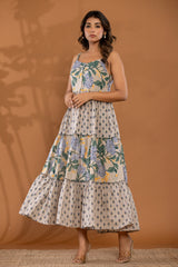 Floral Tiered Cotton Dress