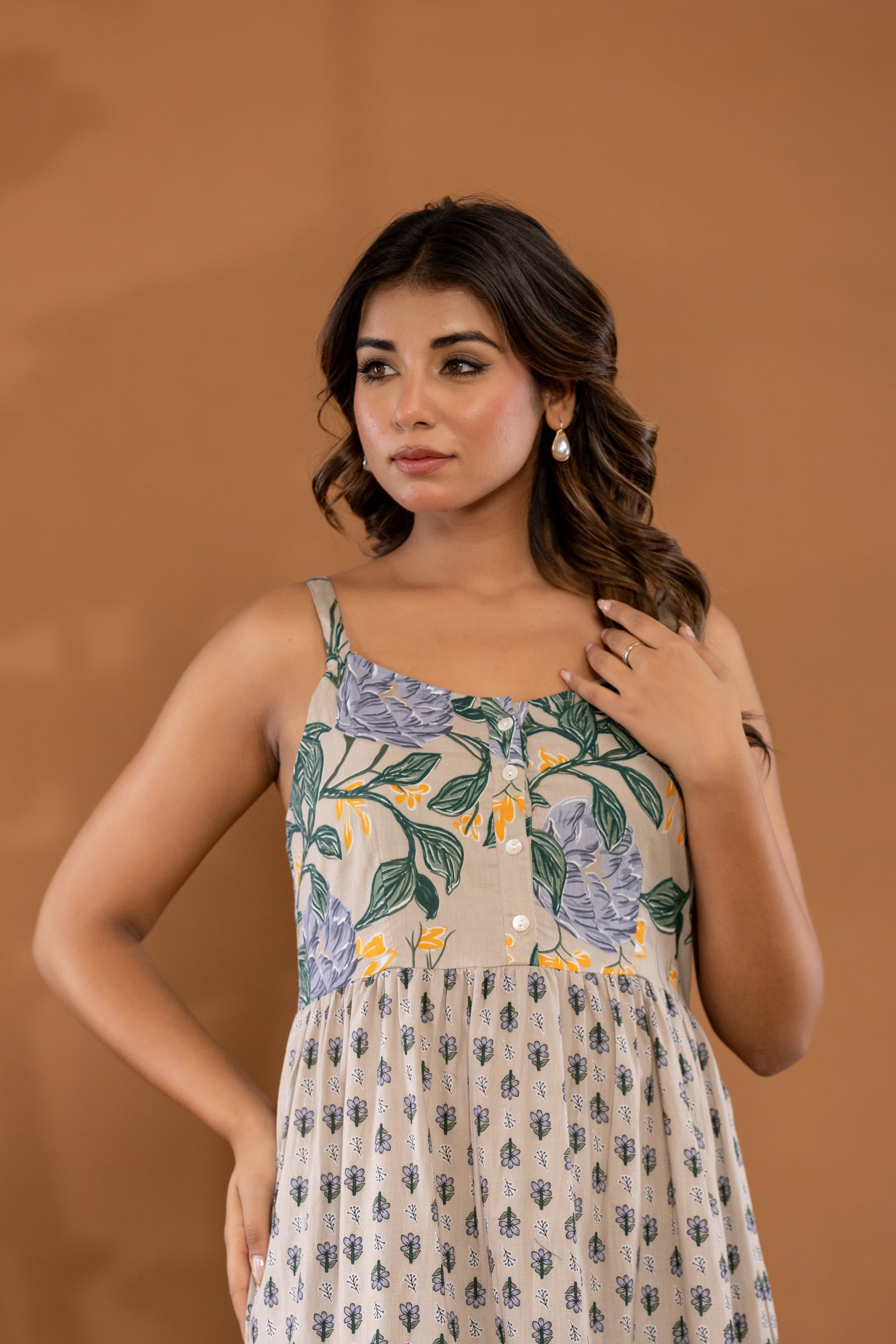 Floral Serenade Cotton Dress