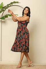 Bold Blooms Cotton Dress