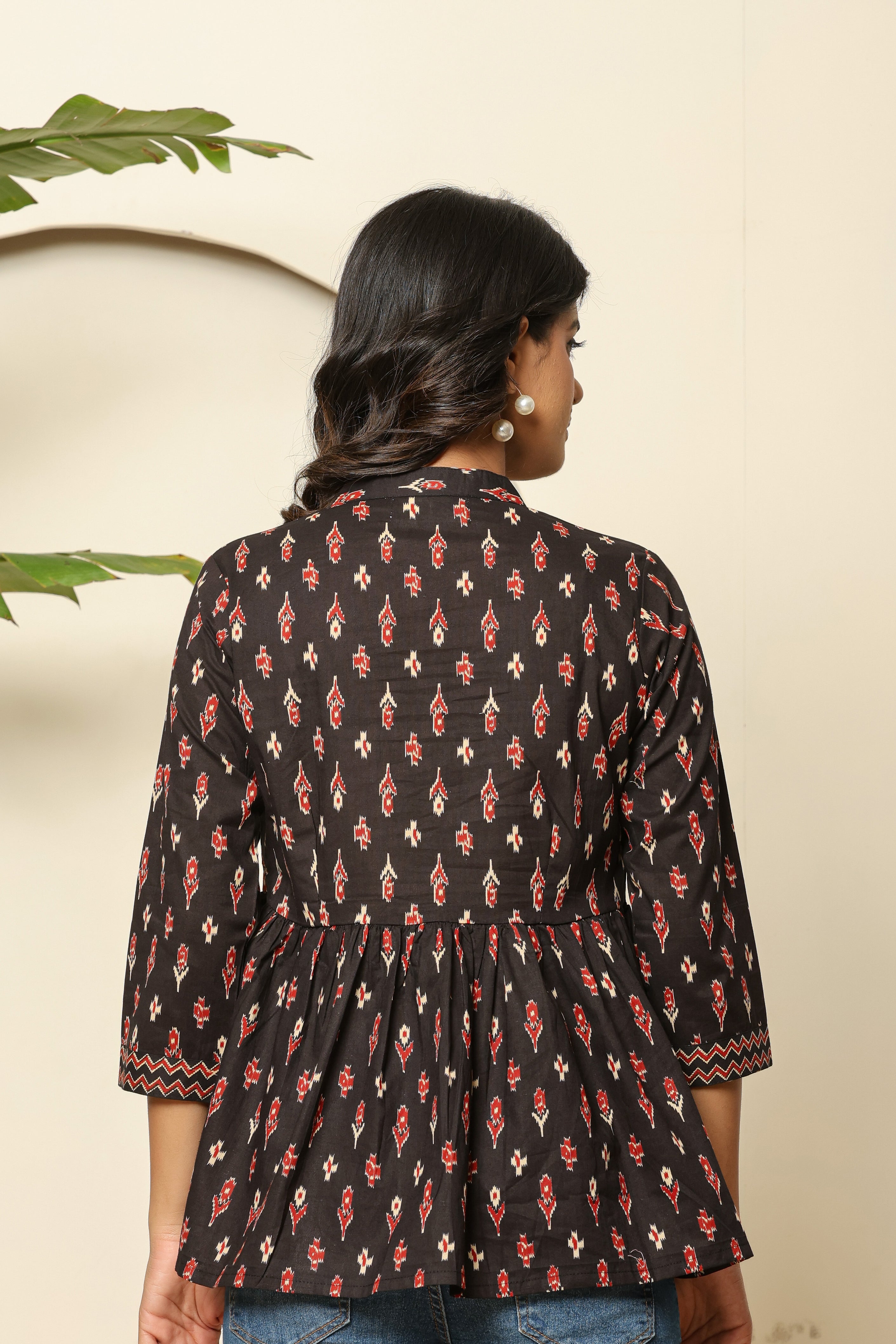 Boho Blossom Peplum Top