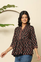 Boho Blossom Peplum Top