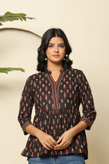 Boho Blossom Peplum Top
