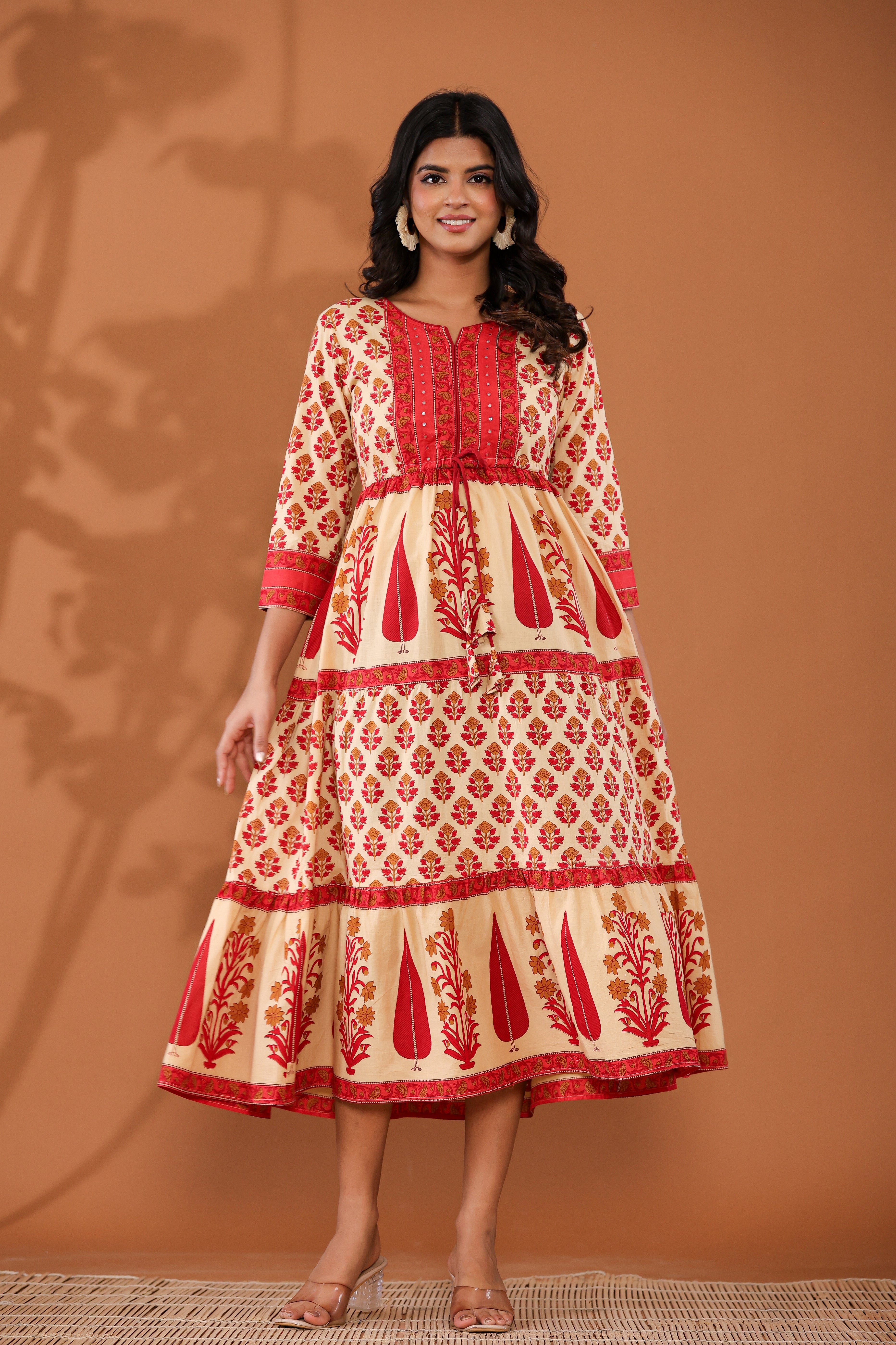 Embroidered Floral Cotton Dress