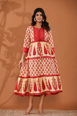Embroidered Floral Cotton Dress