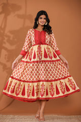 Embroidered Floral Cotton Dress
